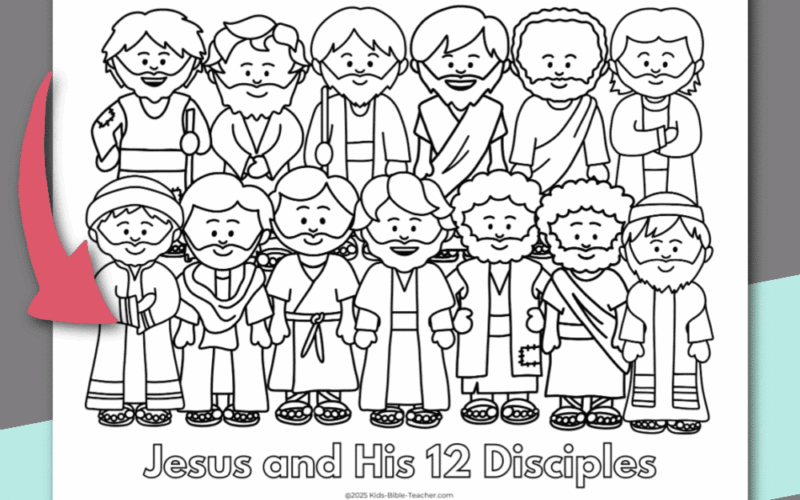 Jesus Disciples Coloring Page Free Printable Kids Bible Teacher