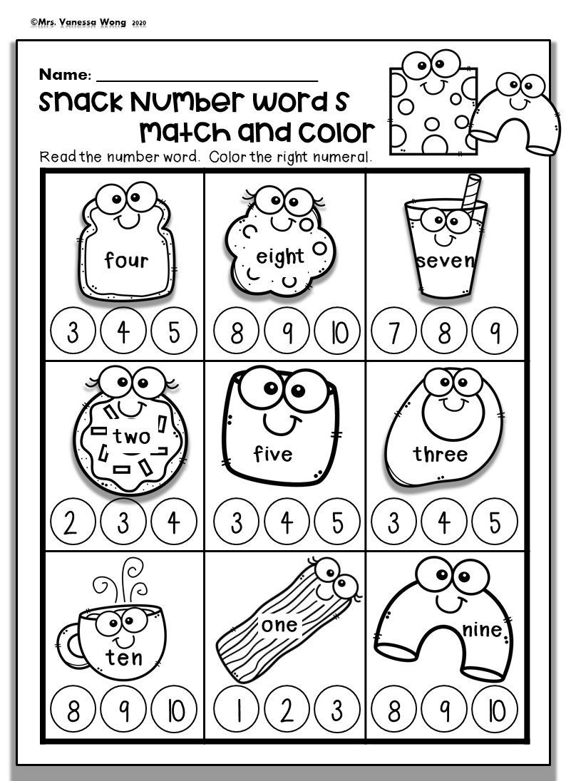 free kindergarten math worksheets printable