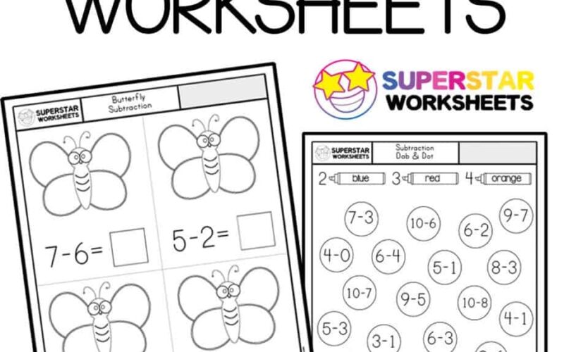 Kindergarten Math Worksheets Superstar Worksheets