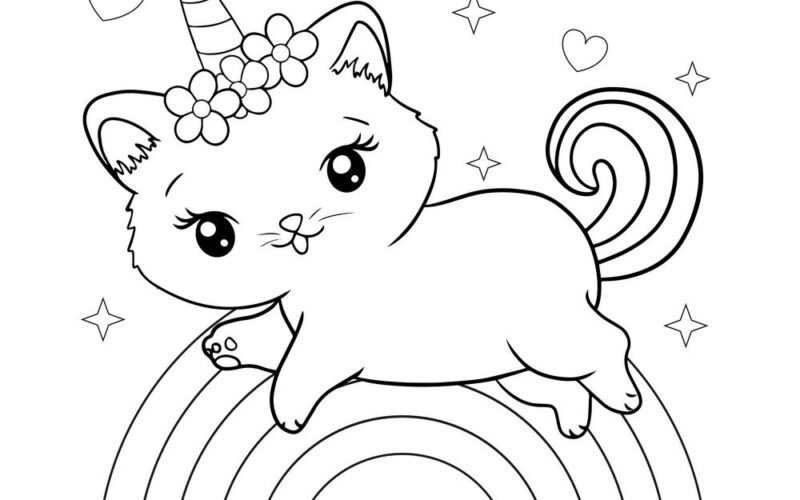 Kitten Coloring Beeloo Printable Crafts And Activities For Kids