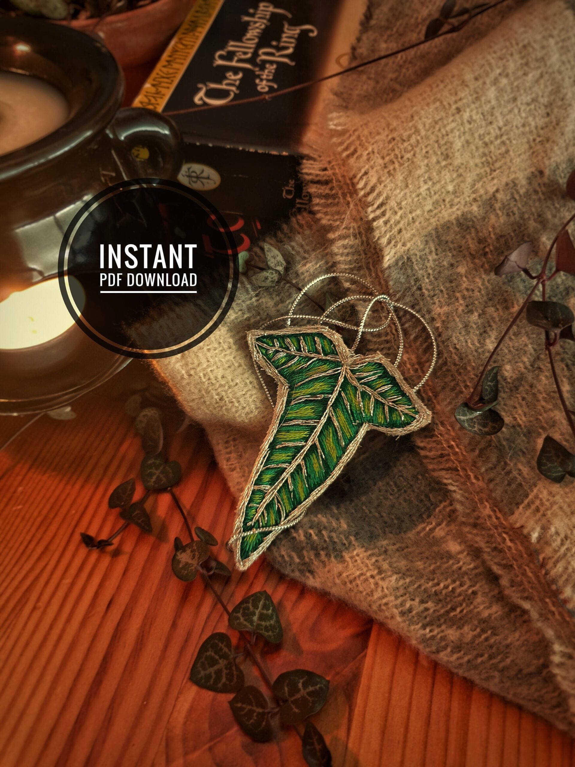 Leaf Of Lorien Embroidery Pattern Etsy