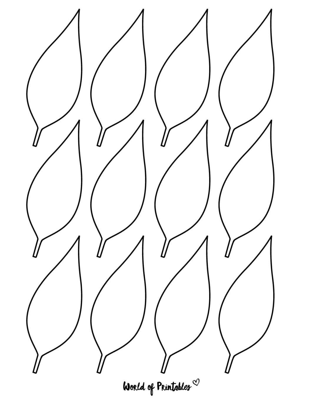 leaves printable template