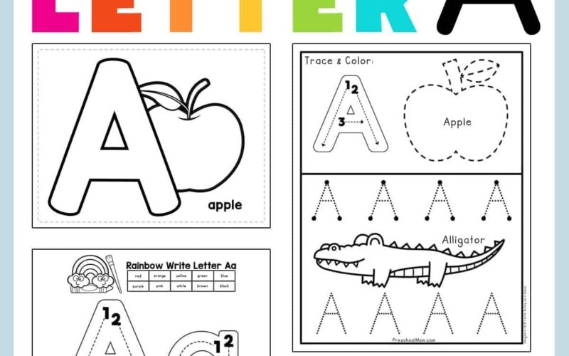 Letter A Preschool Printables Preschool Mom