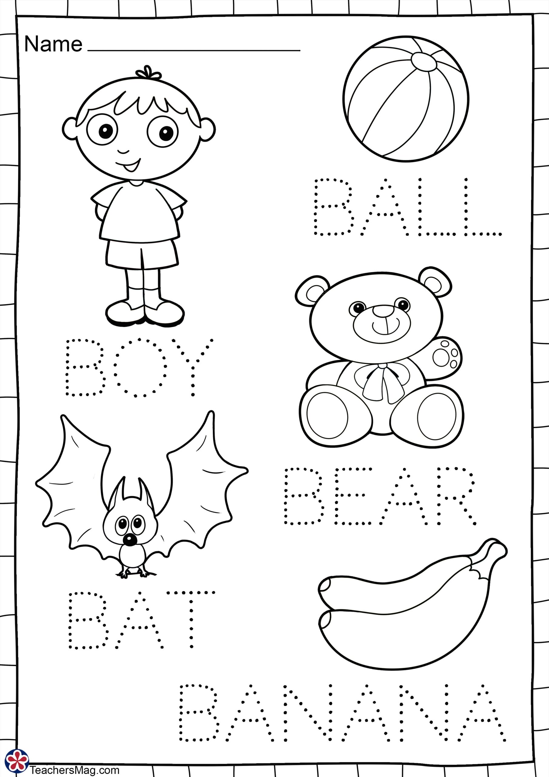 letter b worksheets free printables