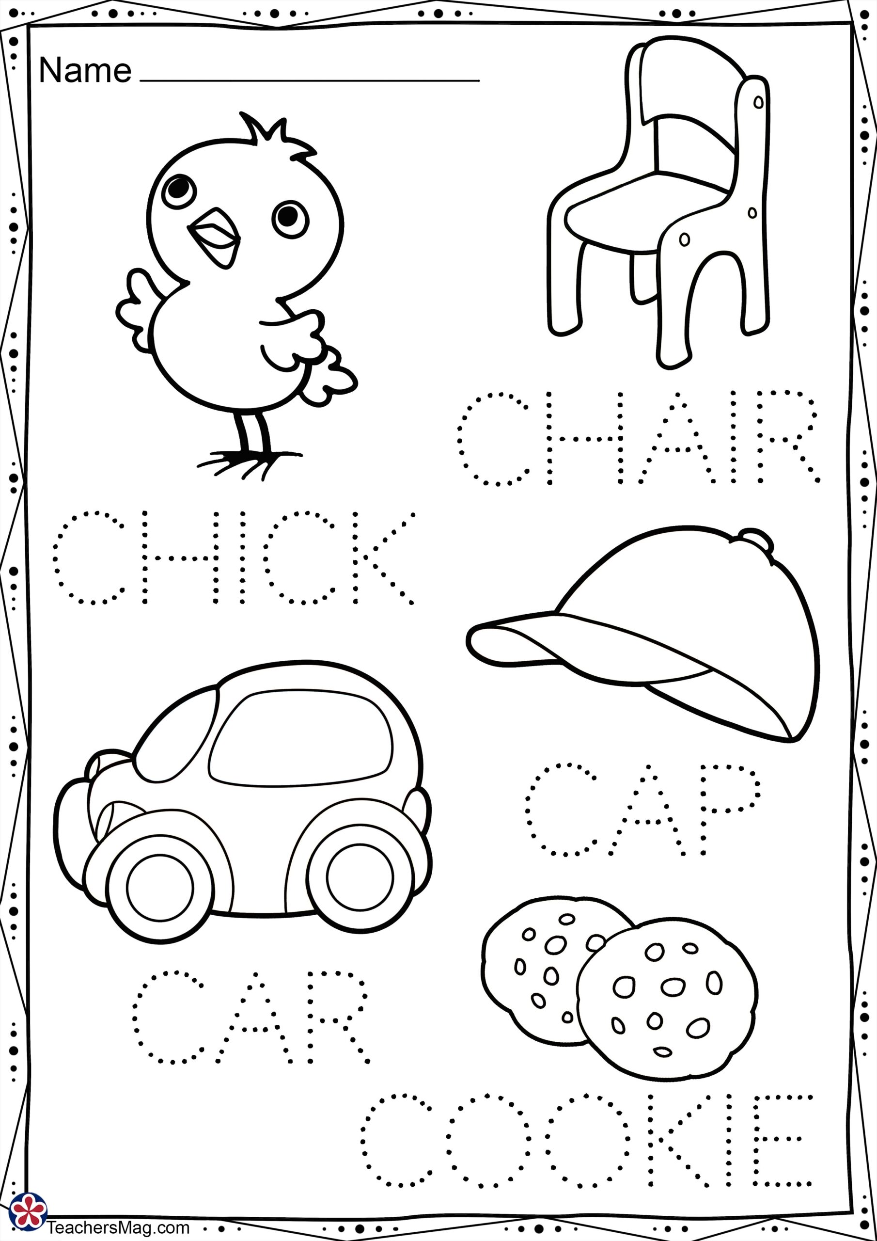 kindergarten printable worksheets