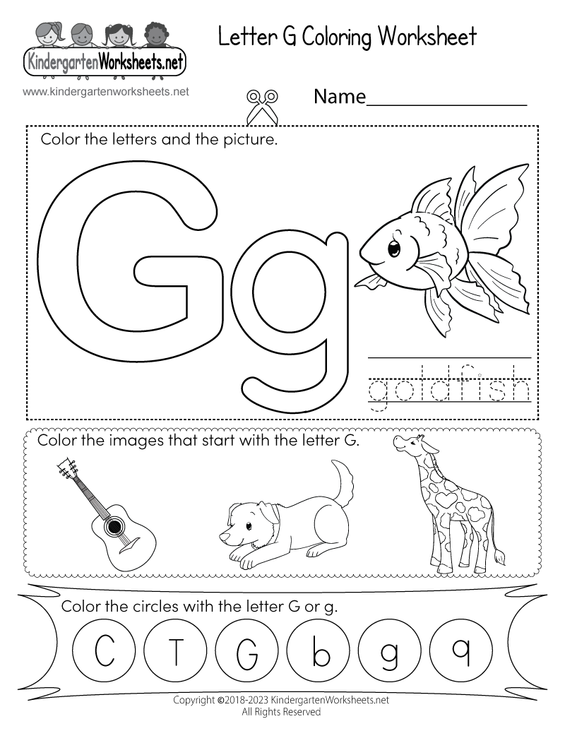 Letter G Coloring Worksheet Free Printable Digital PDF Letter G Coloring Worksheet Free Printable Digital PDF