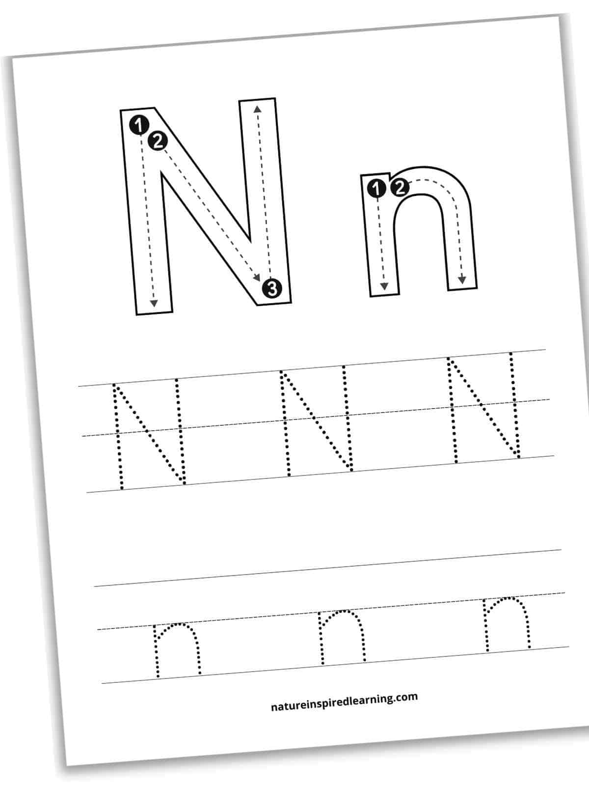 free printable letter n tracing worksheets free printable letter n tracing worksheets