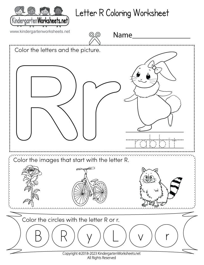 Letter R Coloring Worksheet Free Printable Digital PDF Letter R Coloring Worksheet Free Printable Digital PDF
