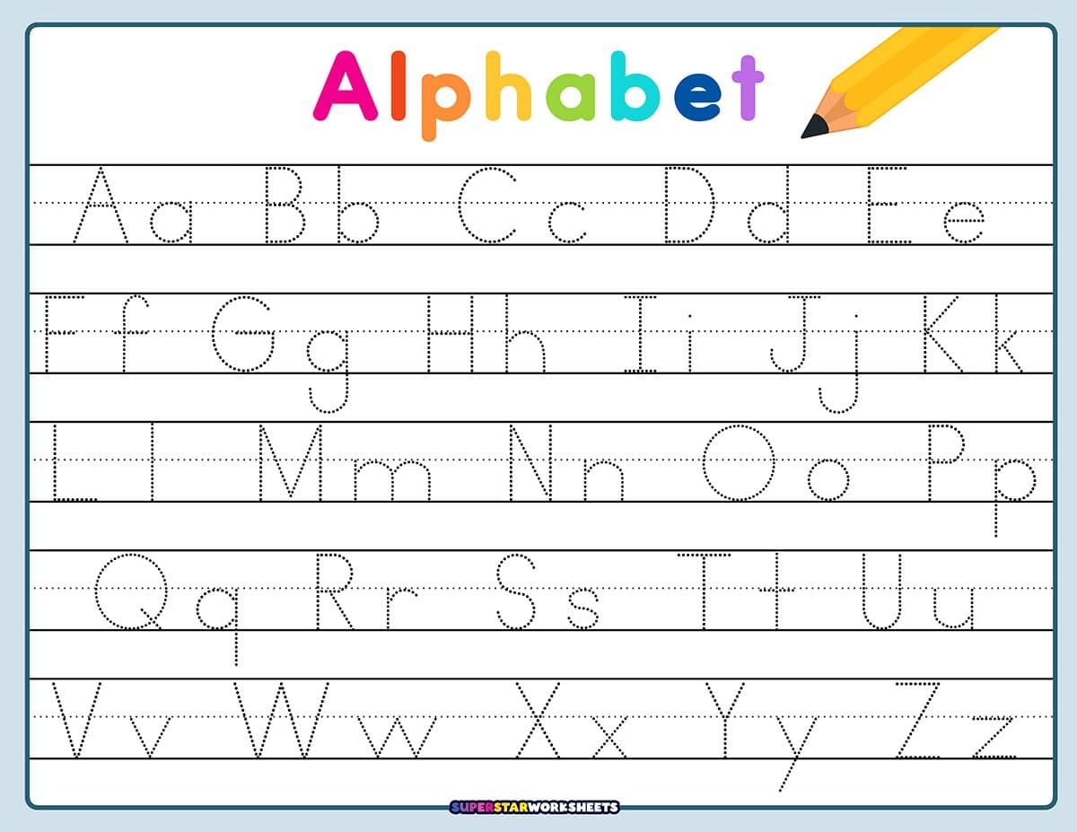 free printable a to z alphabet worksheets pdf