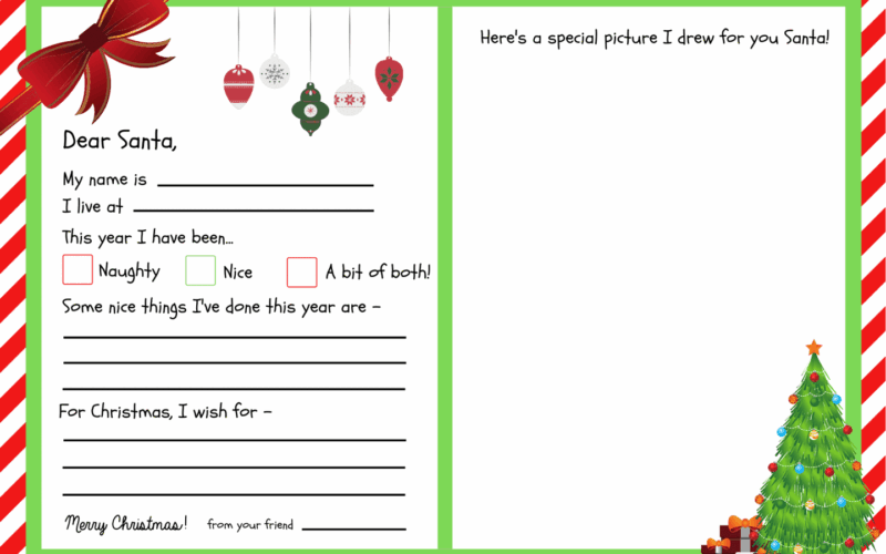 Letters To Santa Templates Free Printables Super Busy Mum Northern Irish Blogger
