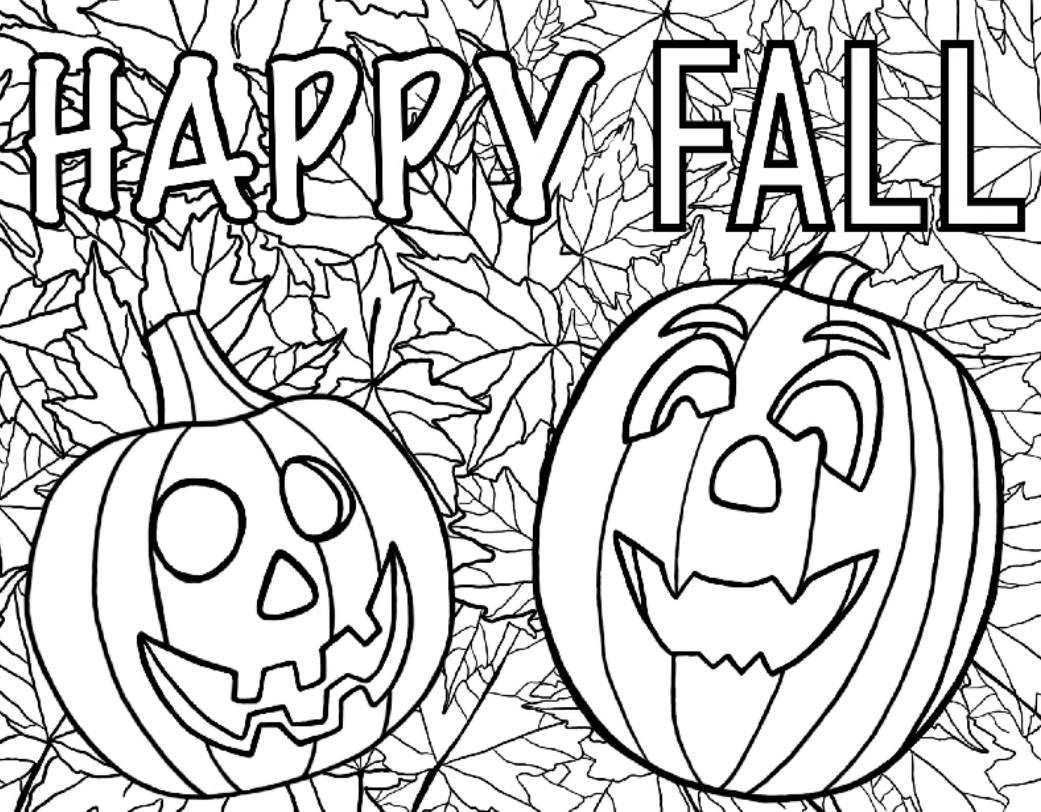fall coloring sheets free printable