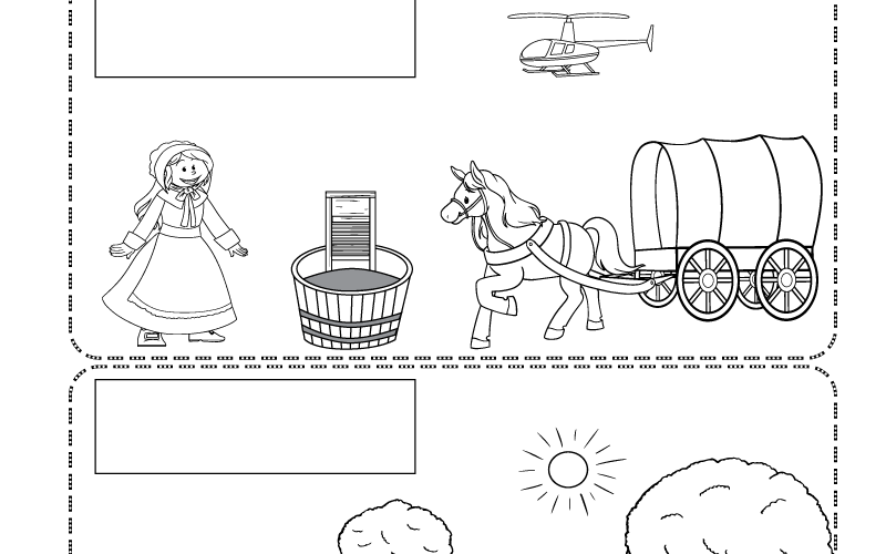 Long Ago And Today Worksheet Free Printable Digital PDF