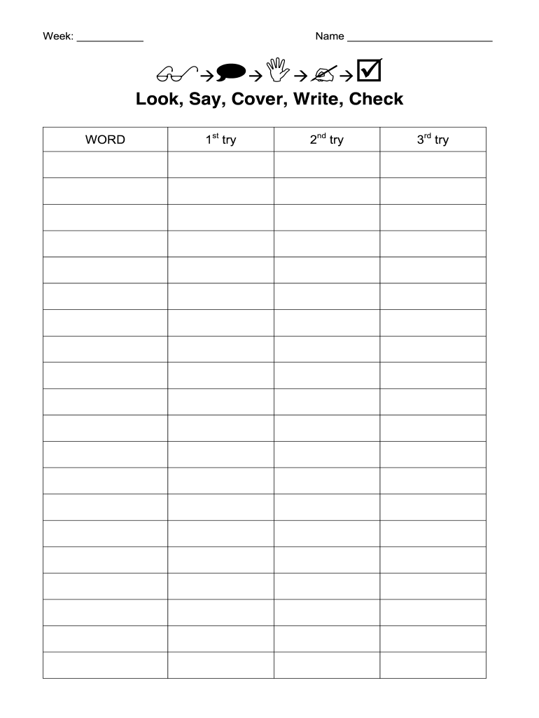 Look Say Cover Write Check Form Fill Online Printable Fillable Blank PdfFiller Look Say Cover Write Check Form Fill Online Printable Fillable Blank PdfFiller