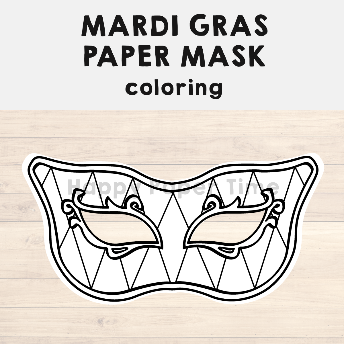 mardi gras mask template printable