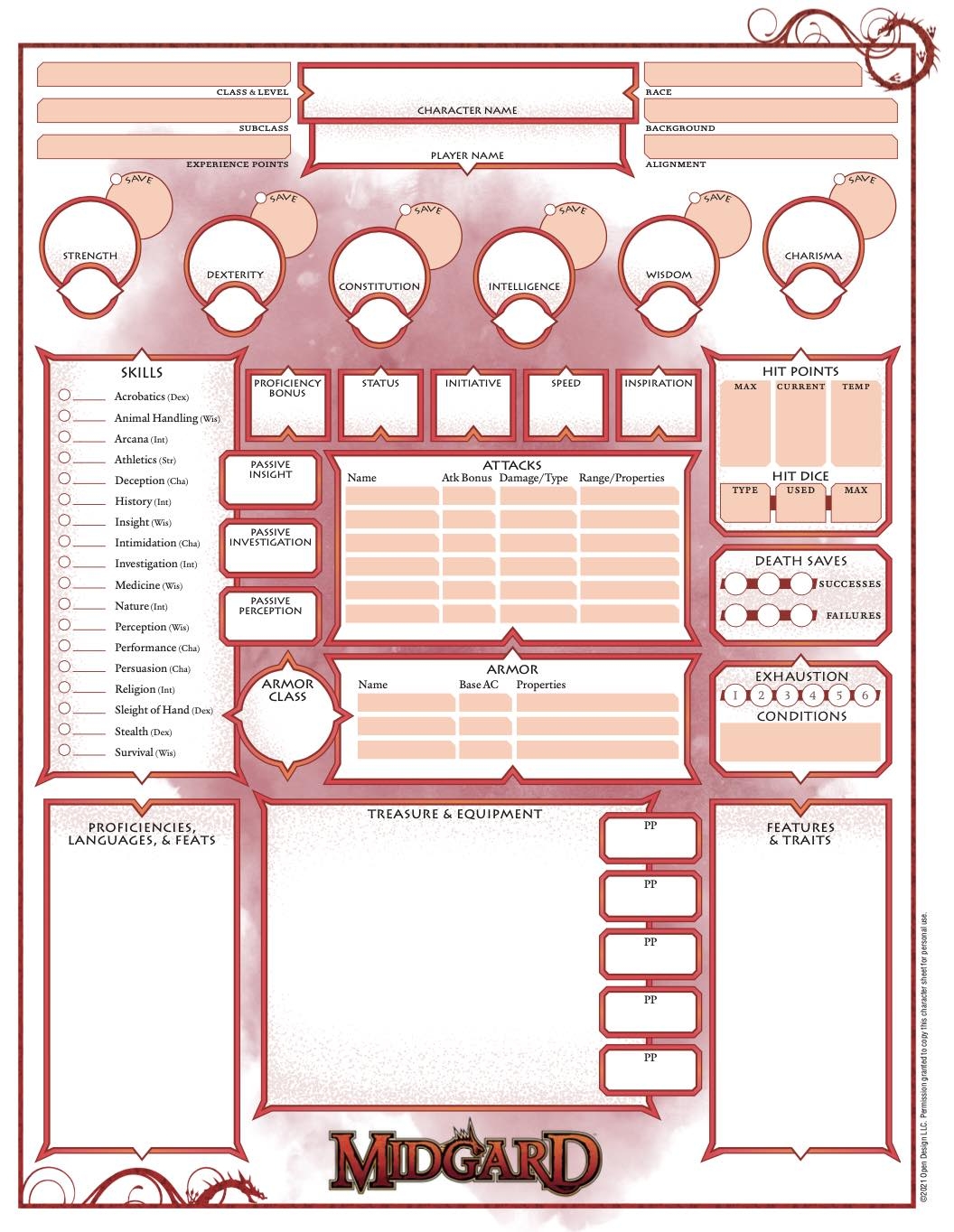 d&d character sheet printable