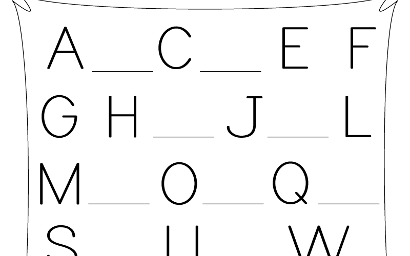 Missing Letter Worksheets Free Printables Doozy Moo