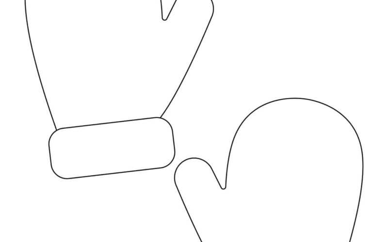 Mittens Template Childhood Magic