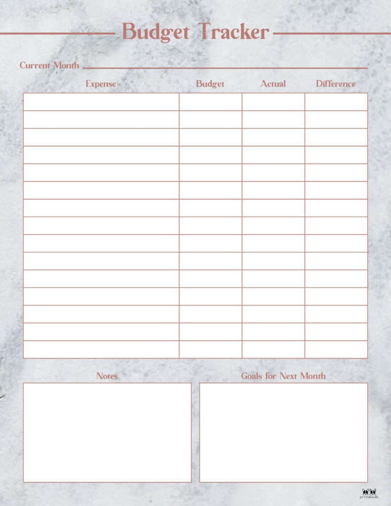 Monthly Budget Planners 20 FREE Printables Printabulls