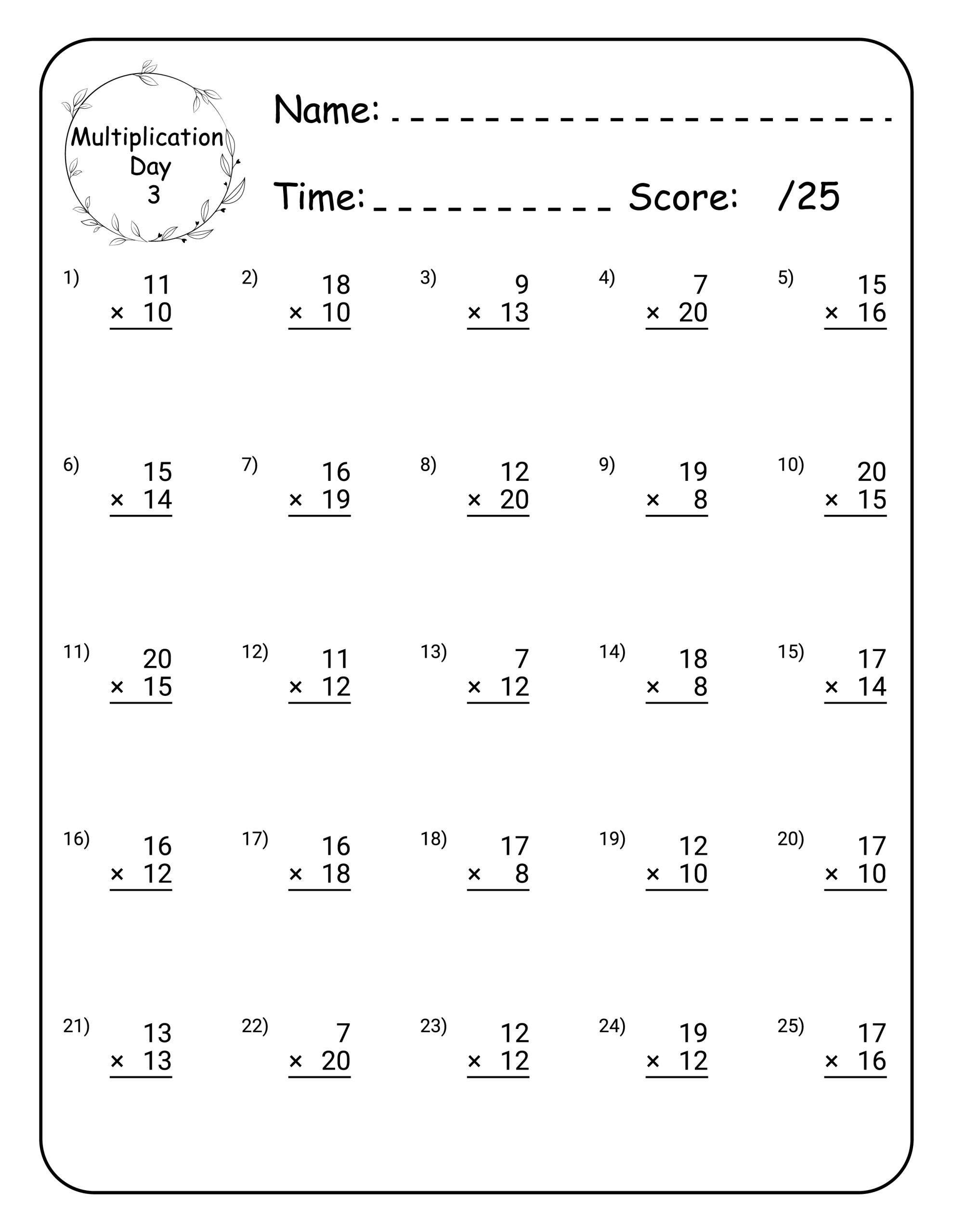 multiplication printable sheets multiplication printable sheets