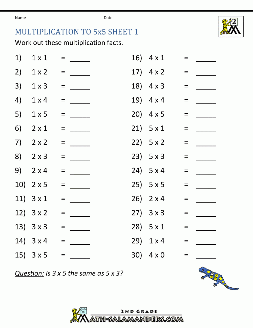 printable multiplication practice sheets