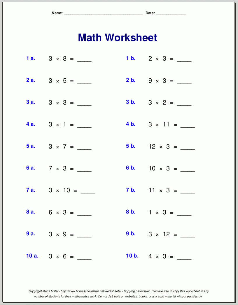 free printable worksheets for 3rd grade