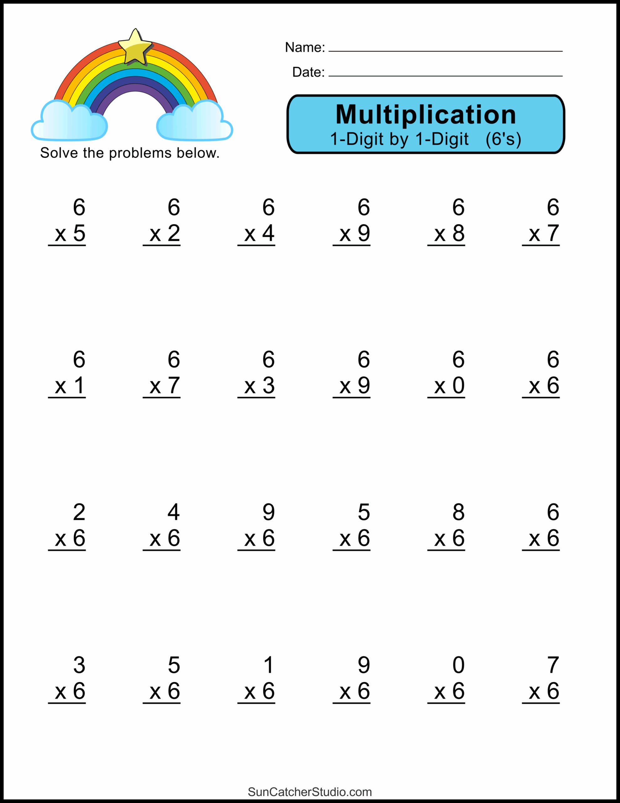 multiplication worksheets printable free