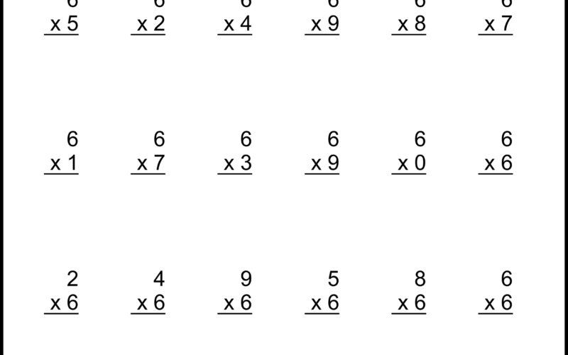 Multiplication Worksheets One Digit Math Drills Free Printables Monograms Design Tools Patterns DIY Projects