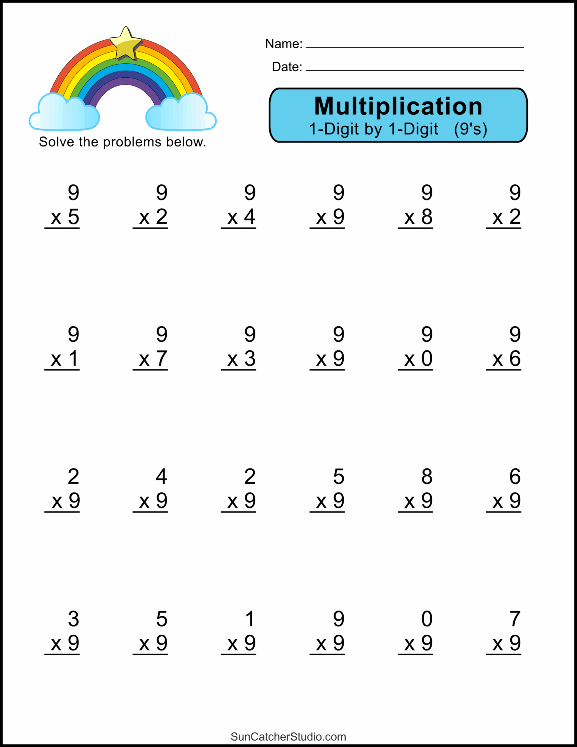 printable multiplication worksheets