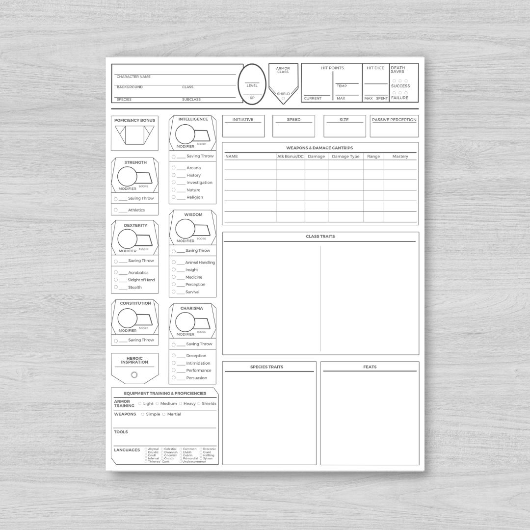 printable dnd character sheet