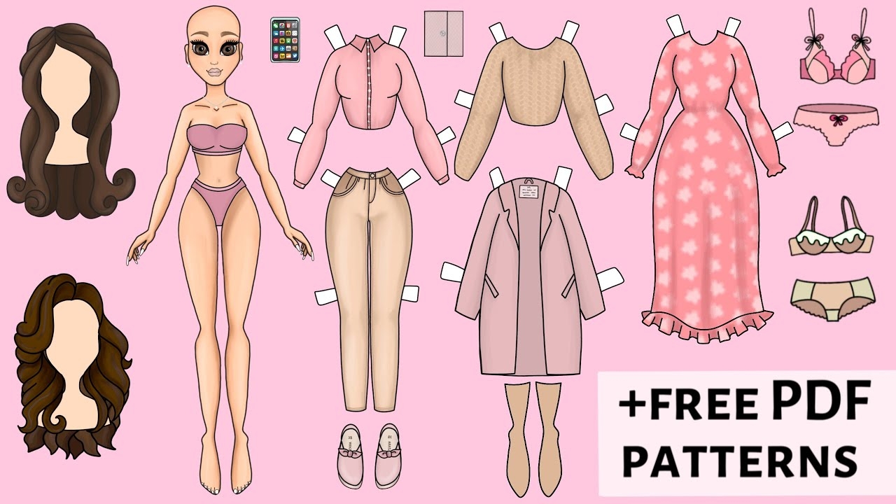 free printable paper doll template