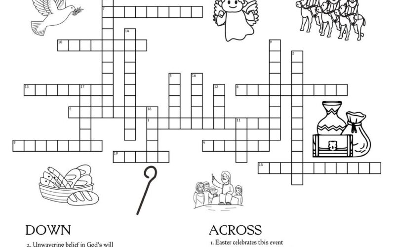 New Testament themed Crossword Puzzles Beeloo Printable Crafts And Activities For Kids