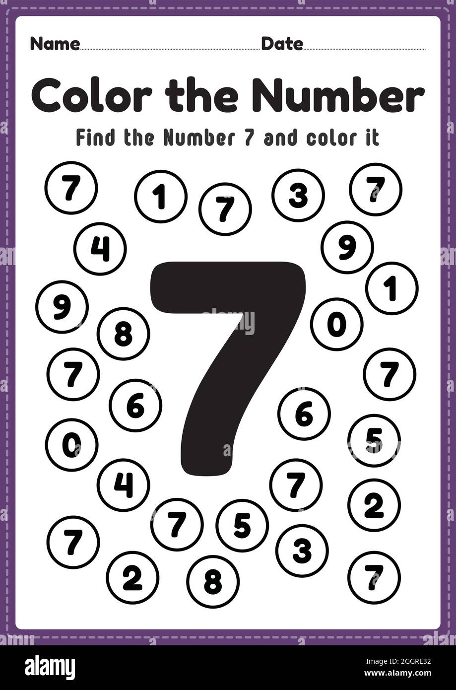 Number 7 Worksheet Hi res Stock Photography And Images Alamy Number 7 Worksheet Hi res Stock Photography And Images Alamy