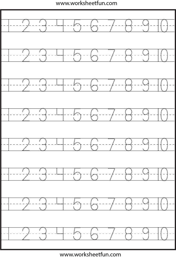 Number Tracing 1 10 Worksheet FREE Printable Worksheets