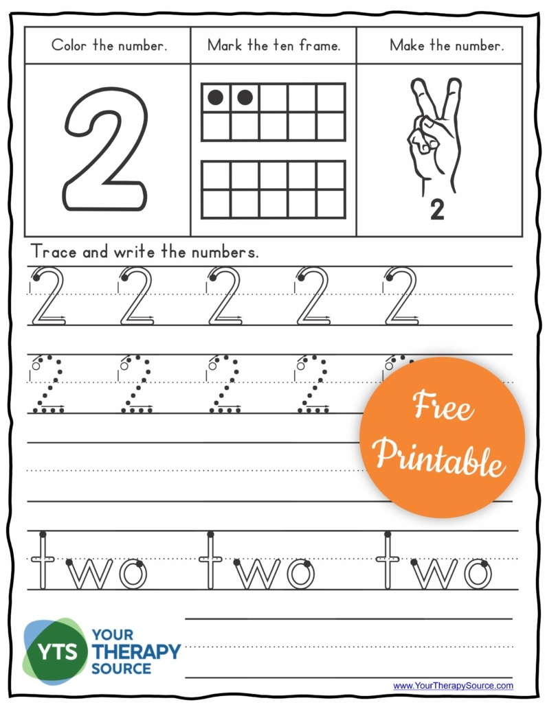 Number Tracing Worksheets PDF FREE Your Therapy Source
