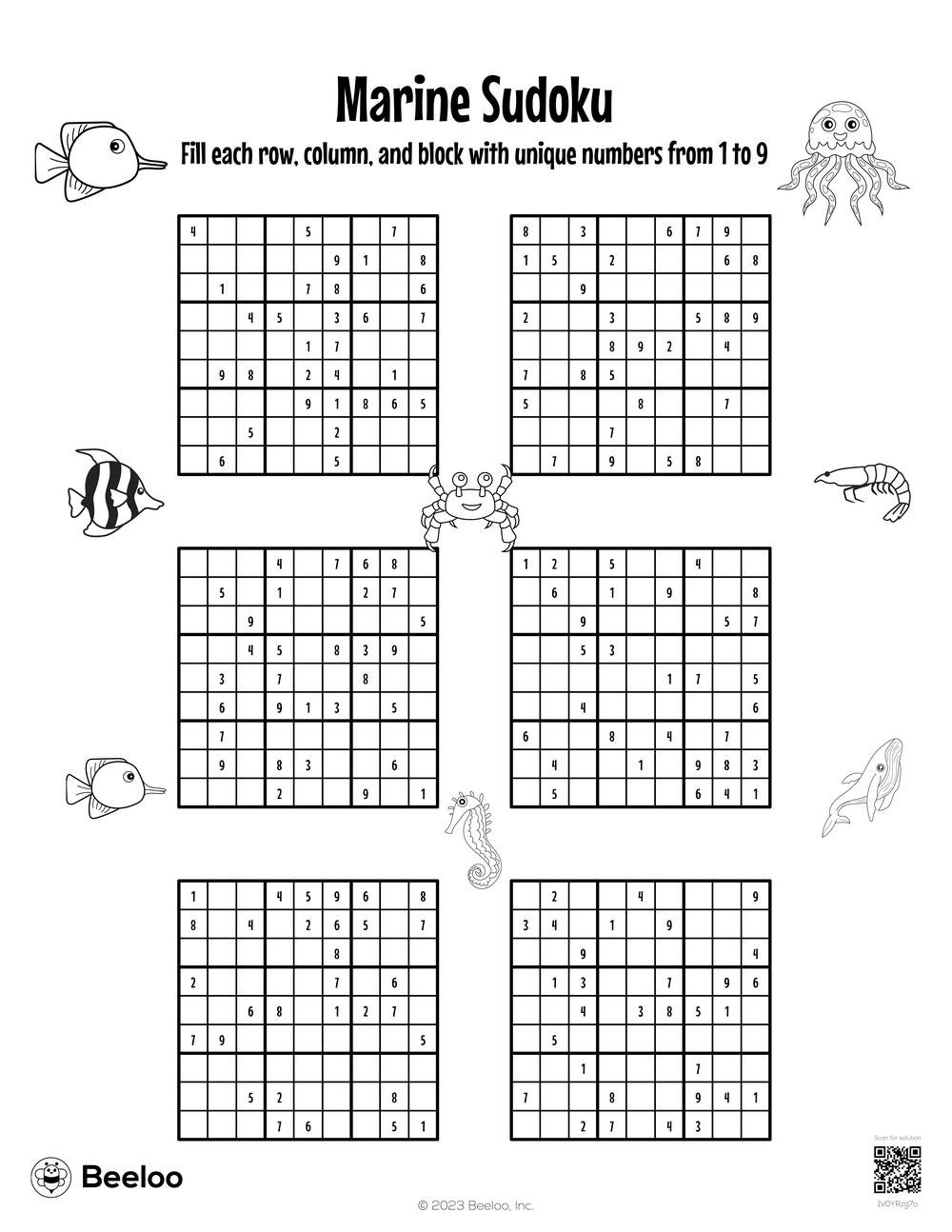 sudoku printable sheets