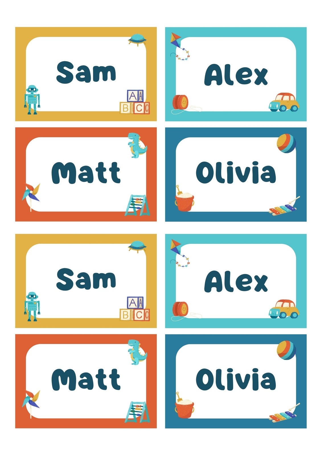 Page 4 Free Printable Customizable Name Tag Templates Canva