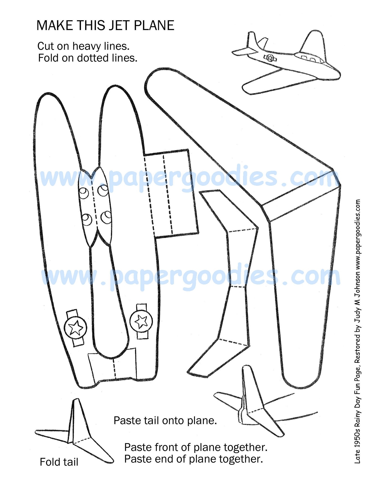 Paper Airplane Color cut fly Toy printable Digital Download Etsy Paper Airplane Color cut fly Toy printable Digital Download Etsy