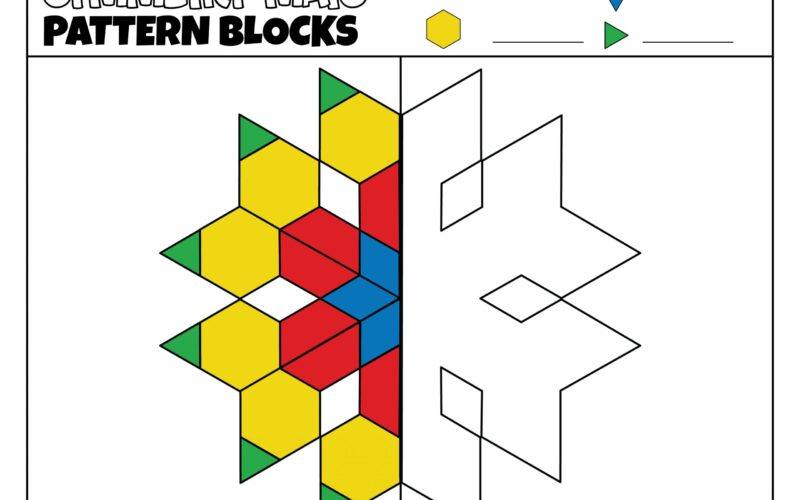 Pattern Block Mats free Printable The Activity Mom
