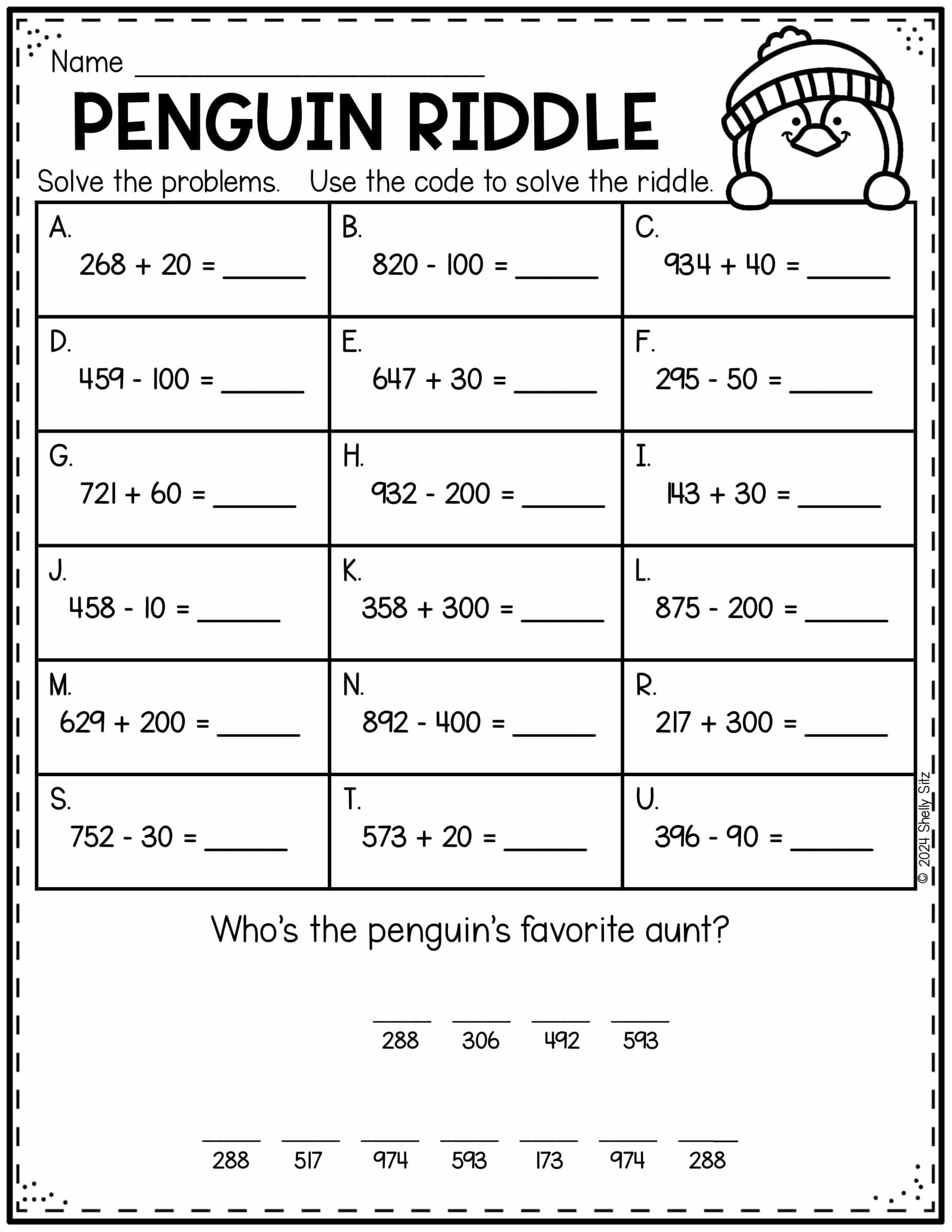 free printable 2nd grade math worksheets