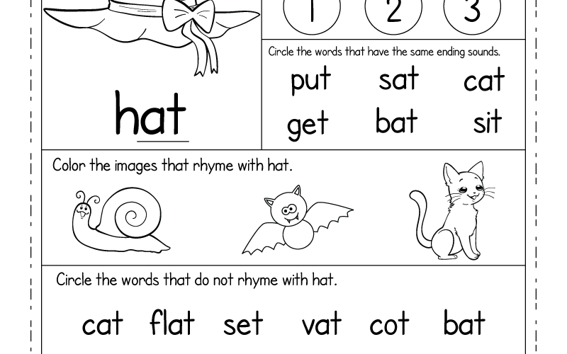 Phonics Worksheet Free Printable Digital PDF