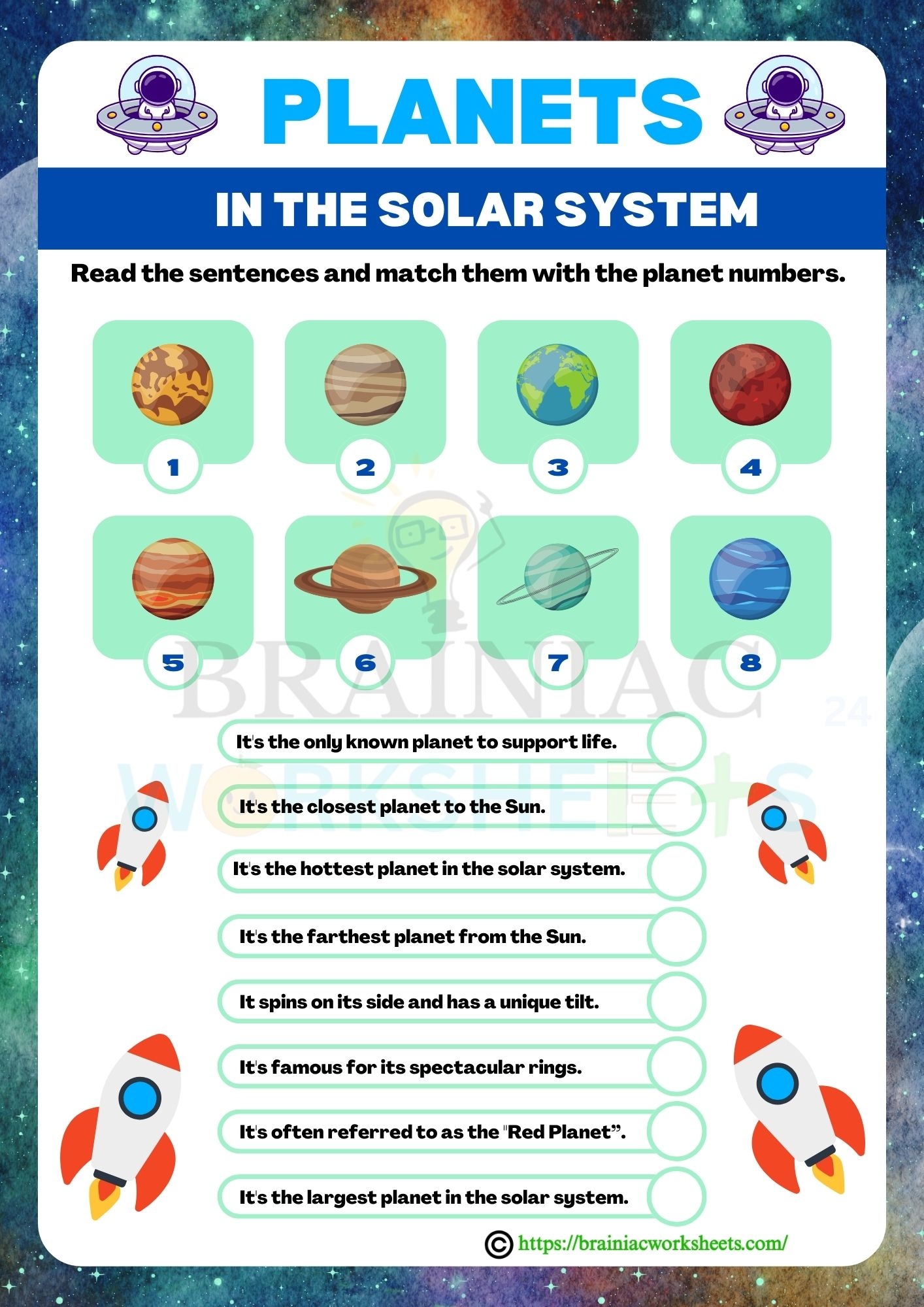 Planets In The Solar System Science Worksheet For Class 3 Brainiac Worksheets Planets In The Solar System Science Worksheet For Class 3 Brainiac Worksheets
