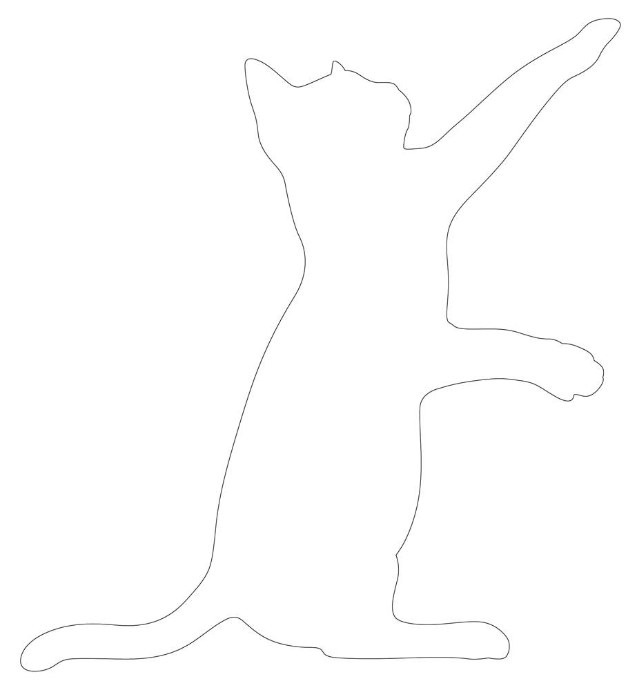 Playful Cat Outline Free Printable Coloring Page Playful Cat Outline Free Printable Coloring Page