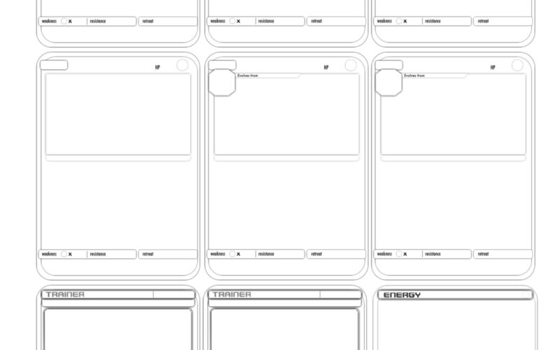 Pok mon Card Template Free Printable Paper Trail Design