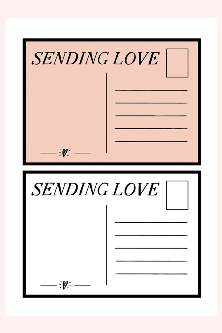 Postcard Printable Sending Love Free Template On Maritza Lisa Postcard Printable Sending Love Free Template On Maritza Lisa