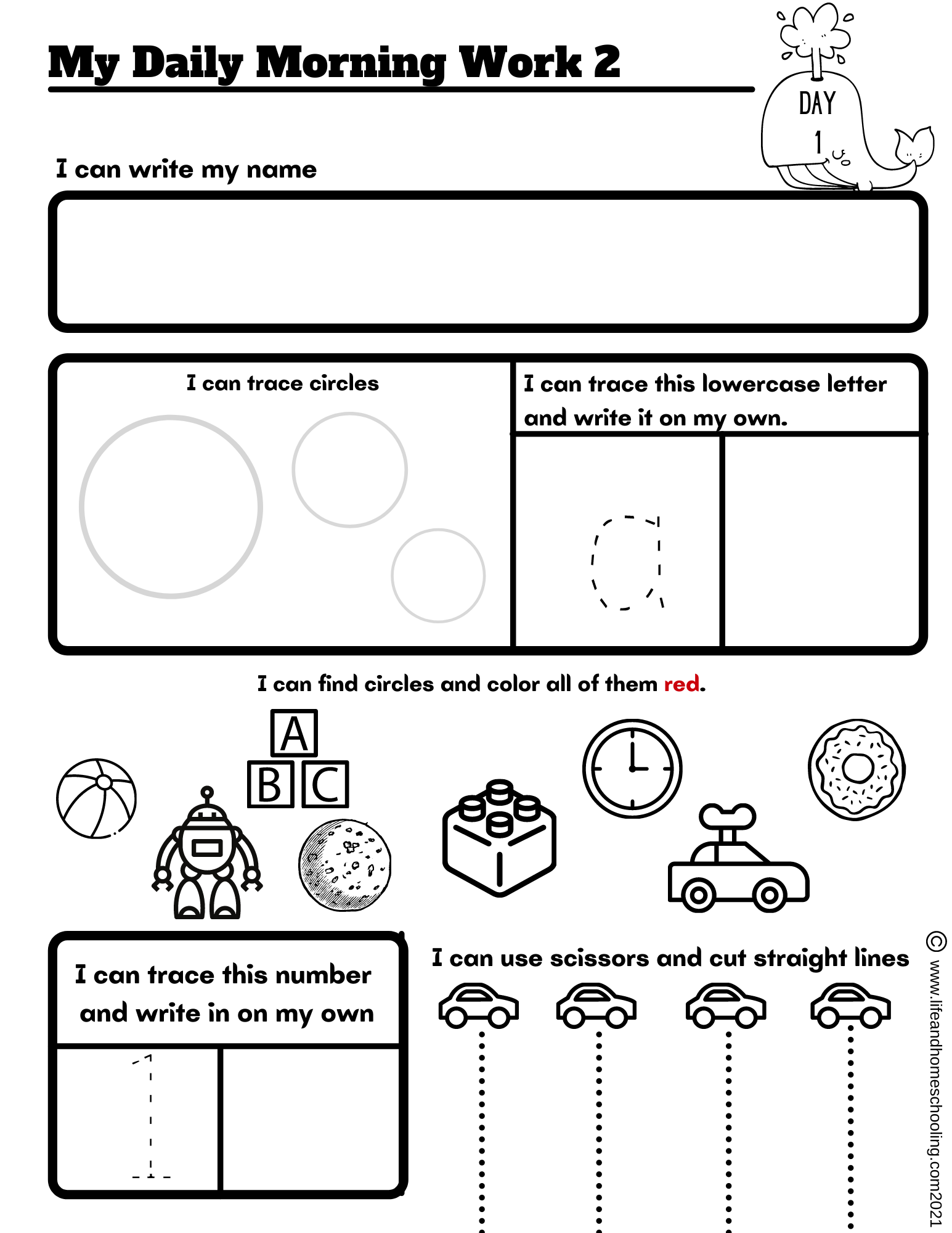 prek printable worksheets