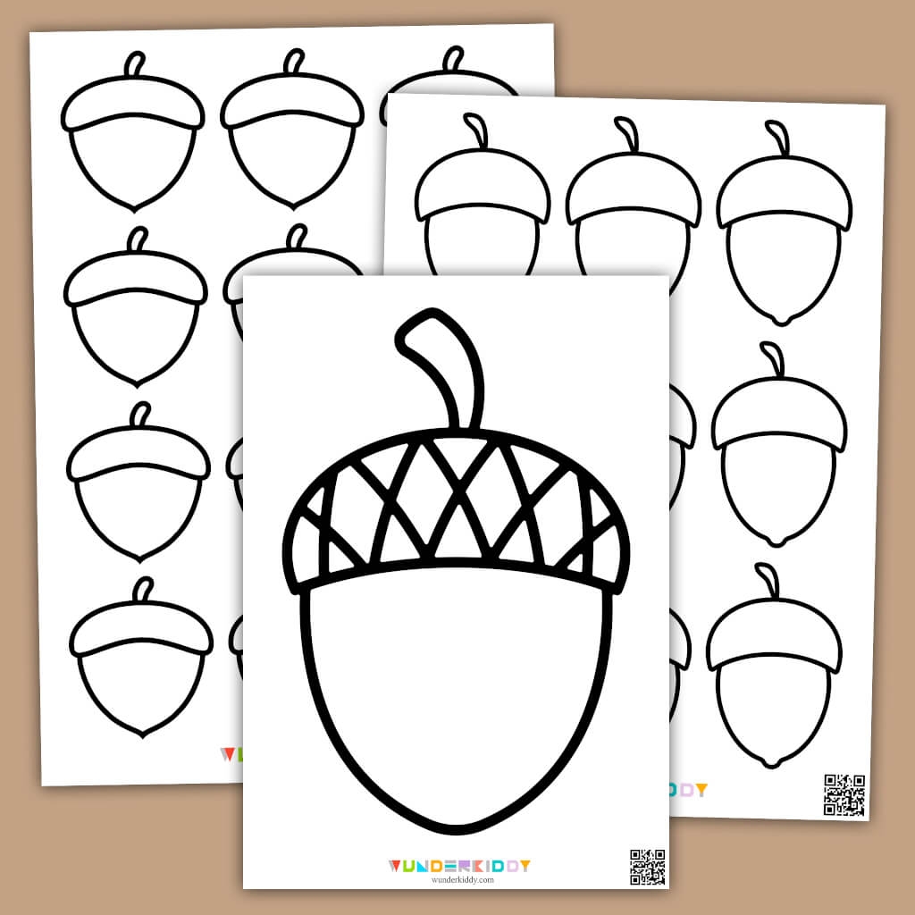 acorn printable template acorn printable template
