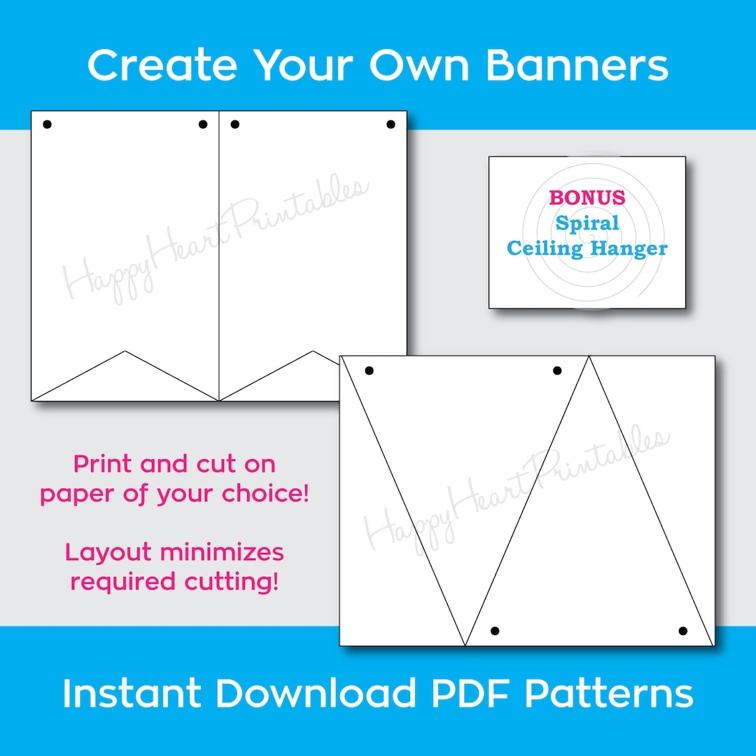 Printable Banner Pattern Banner Template Create Your Own Banner Etsy