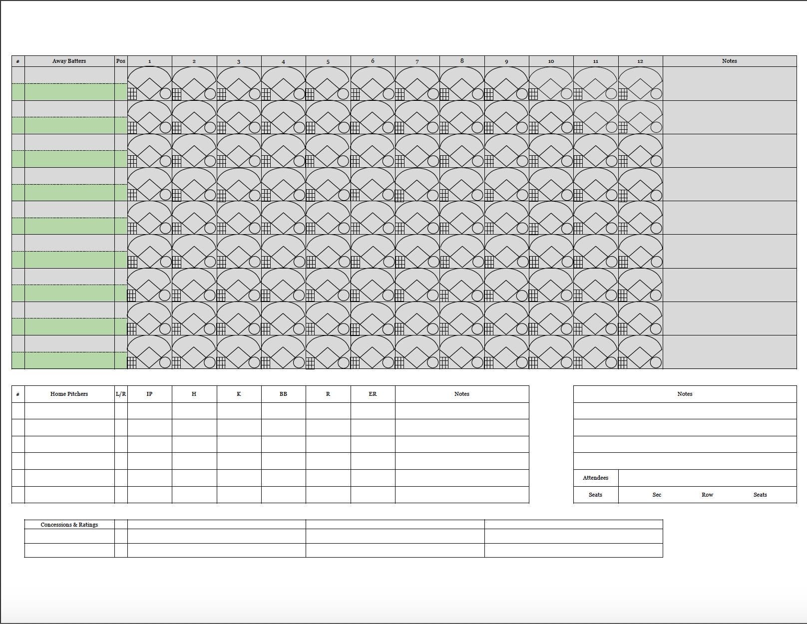 Printable Baseball softball Scorecard PDF Fan oriented Extra Room For Notes Color coded For Top And Bottom Of Inning Etsy Printable Baseball softball Scorecard PDF Fan oriented Extra Room For Notes Color coded For Top And Bottom Of Inning Etsy