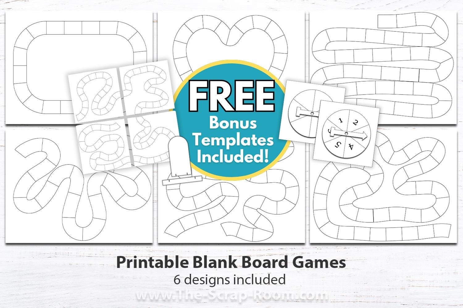 Printable Blank Board Game Templates Game Design Printable Game Diy Game Game Kit Bundle 2 Printable Gameboard Plus Cut Files Freebie Etsy