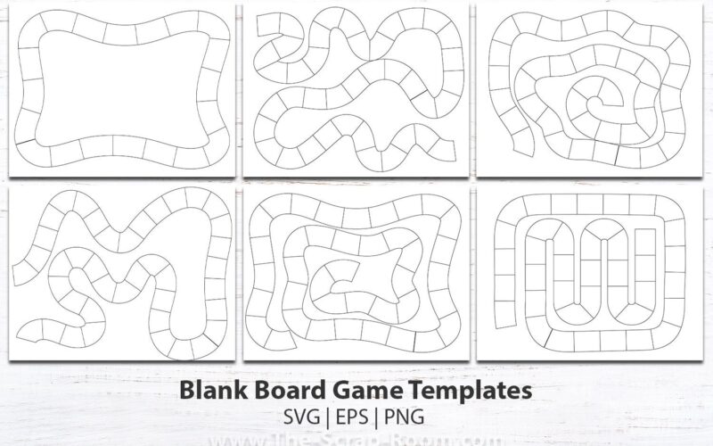 Printable Blank Board Game Templates Game Design Printable Game Diy Game Game Kit Bundle 3 Printable Gameboard Plus Cut Files Etsy